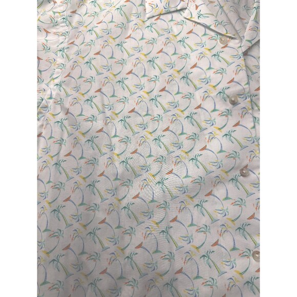 Paul Frederick Finest Long Staple Cotton XL Classic Fit  Palm Trees Shirt - Picture 3 of 3